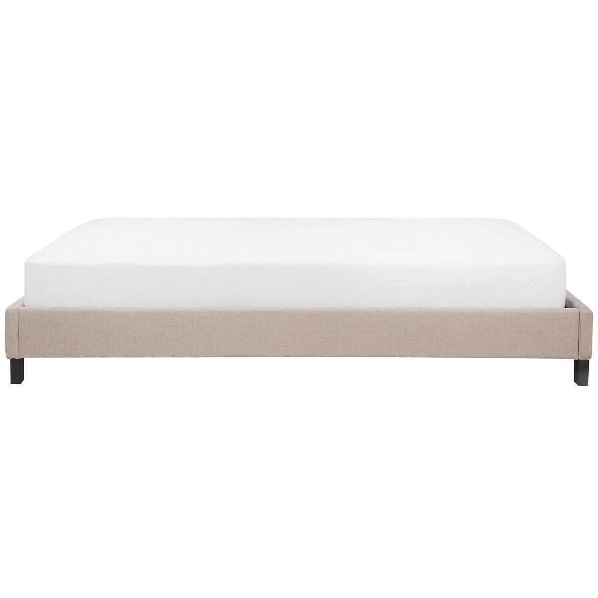 POLSTERBETT mit Lattenrost 180x200 cm Beige Roanne - Beige, Textil (180/200cm) - Beliani