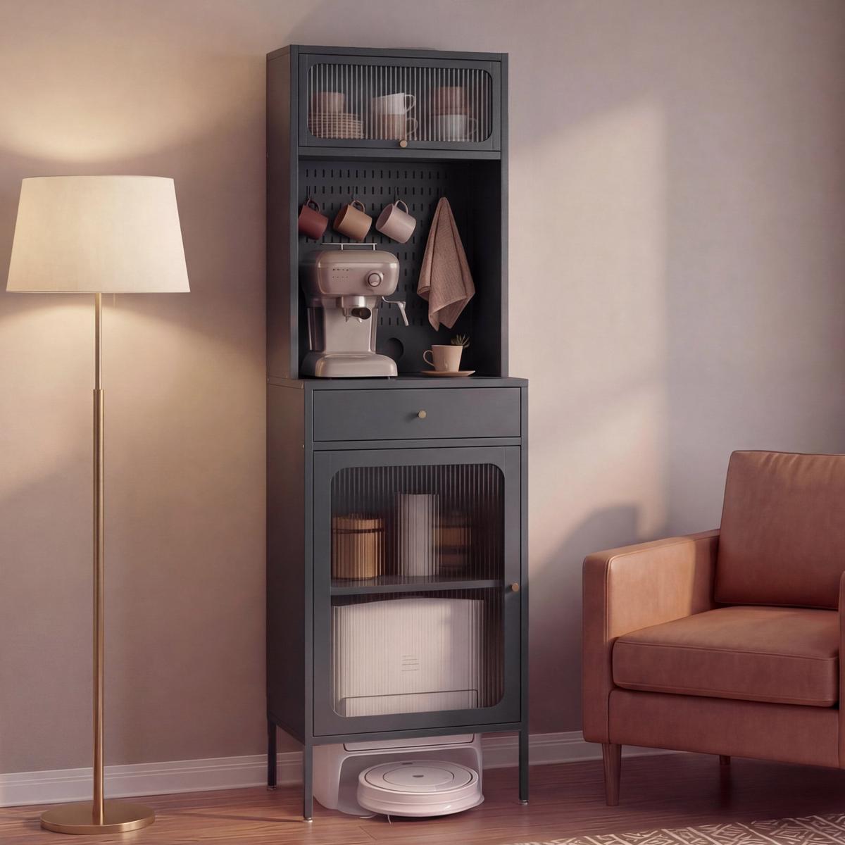 HIGHBOARD Anthrazit - Anthrazit, Metall (54/182/40cm) - MCW