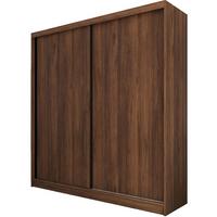 SCHWEBETÜRENSCHRANK Mario II mit Schubladen, ohne Spiegel 200/216/61 Walnuss - Walnussfarben, Holzwerkstoff (200/216/61cm) - Beautysofa
