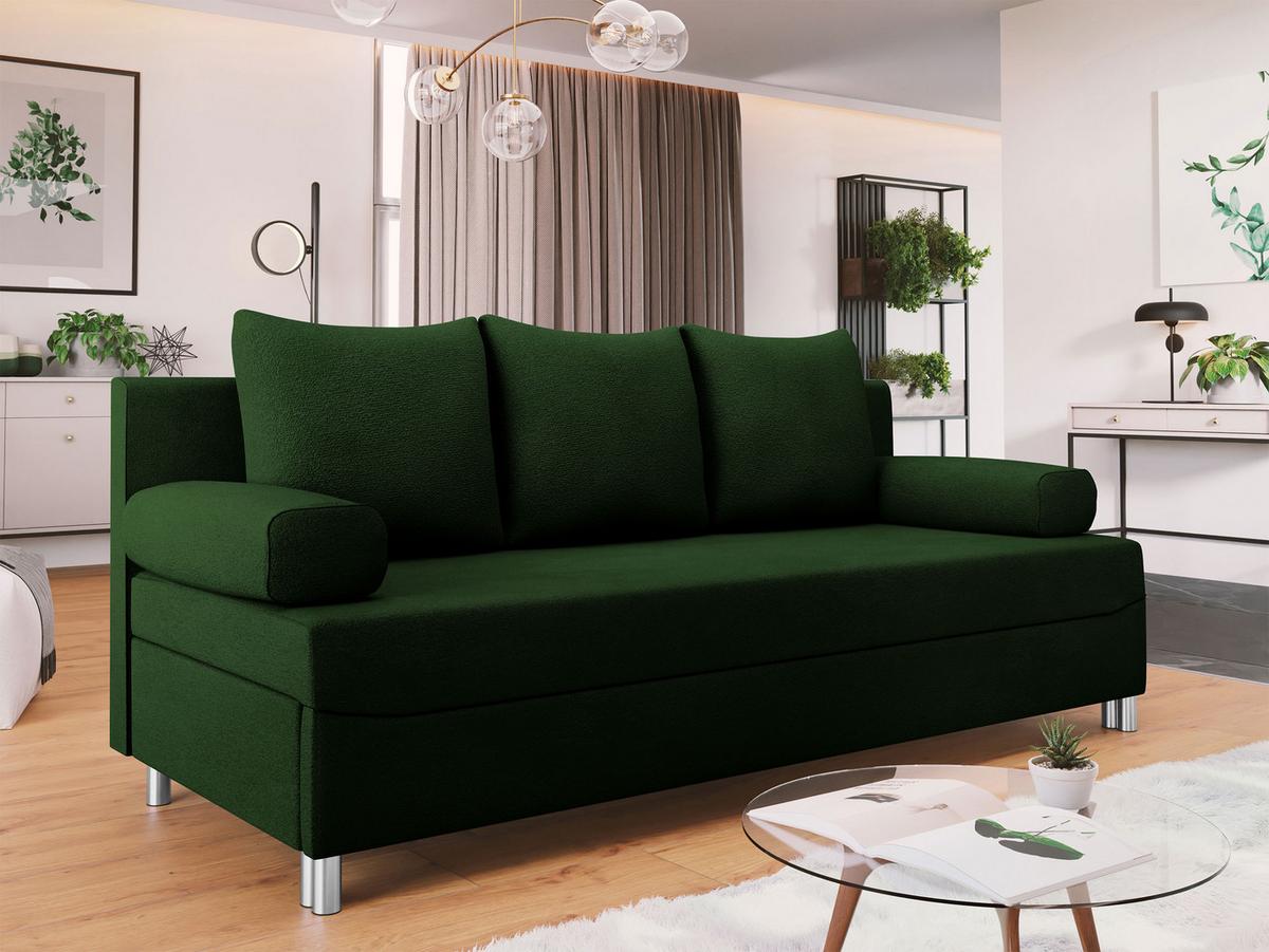 SCHLAFSOFA Dover - Chromfarben/Grün, Holz/Kunststoff (192/86/80cm) - MIRJAN24