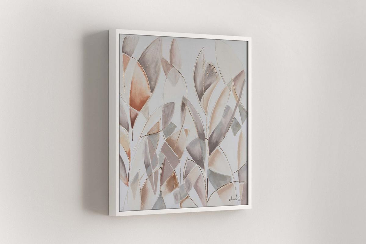 ACRYLBILD HANDGEMALT 80/80 cm - Taupe/Grau, Holz/Textil (80/80cm) - KUNSTLOFT