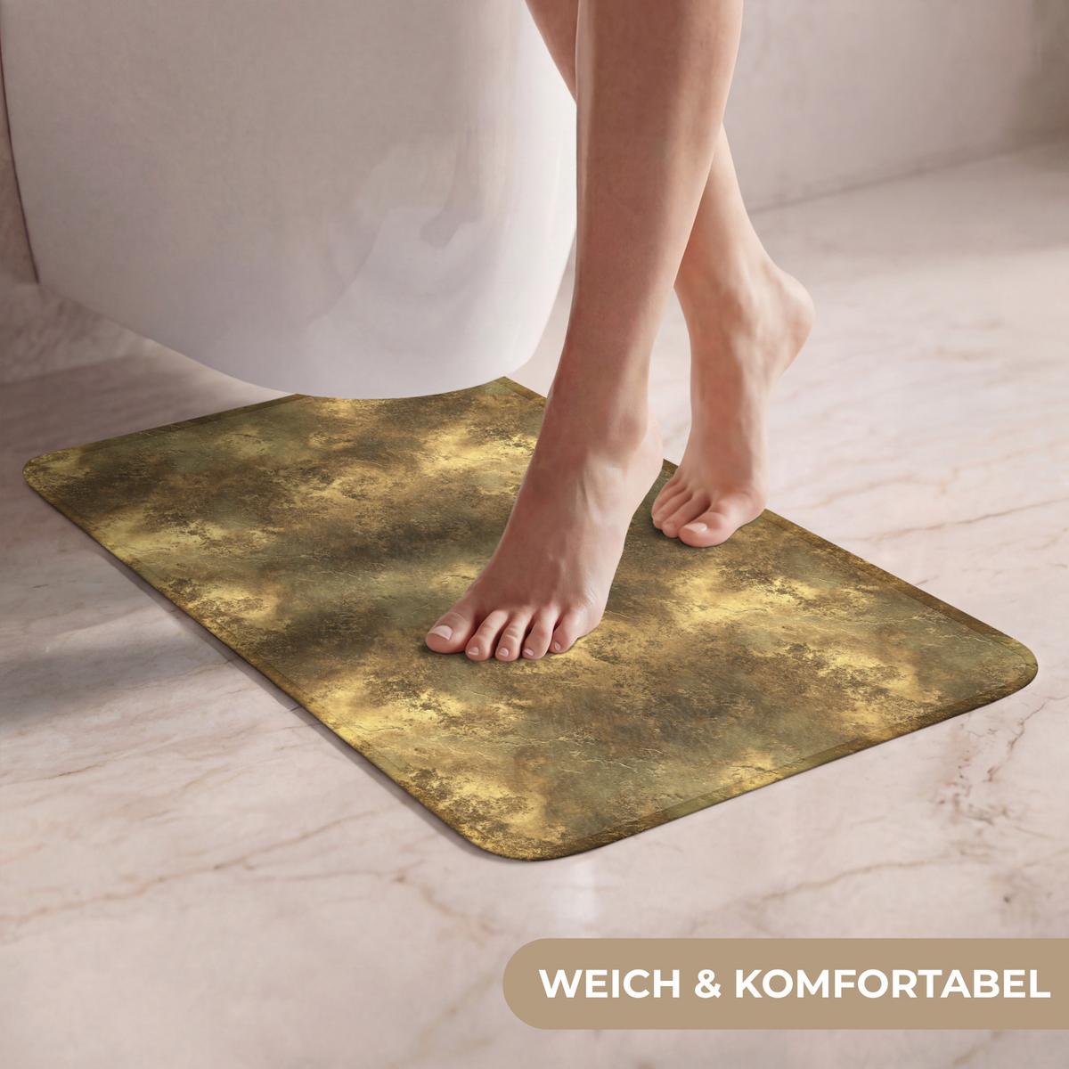 WC-VORLEGER Antik - Metallic-Look - Gold WC Teppich 40x60 cm - Goldfarben, Textil (40/1cm) - OnlyWow