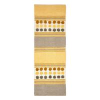 BAUMWOLL-TEPPICHLÄUFER Chenille gemustert 66/200 cm - Currygelb, Textil (66/200cm) - Homescapes