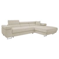 ECKSOFA Torezio Mini Cord, Seite: Rechts - Beige, Holz/Textil (280/170cm) - MIRJAN24