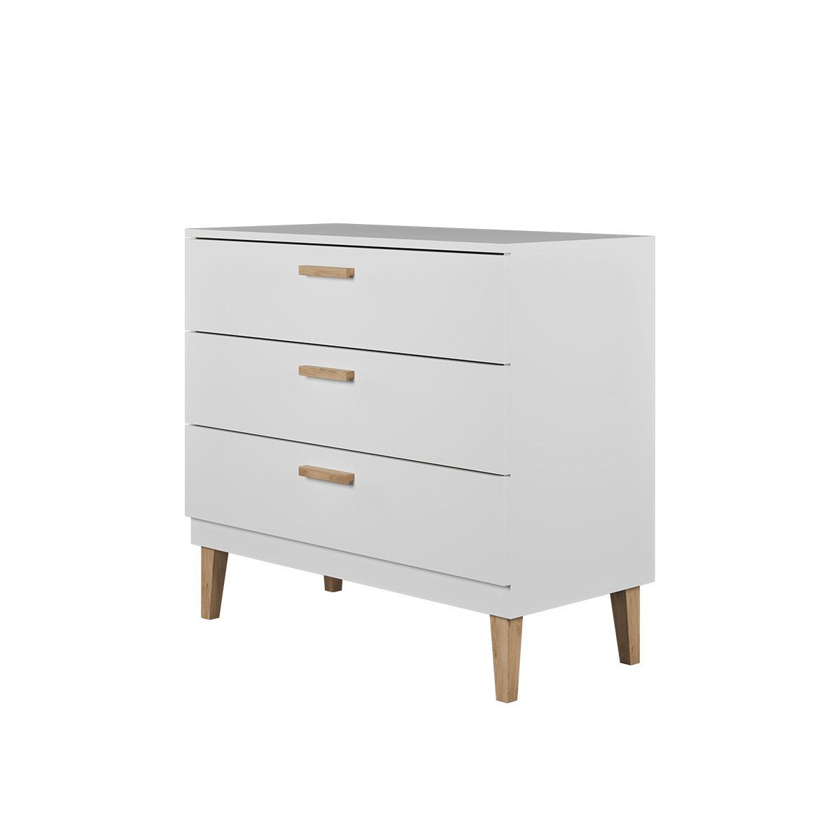 KINDERKOMMODE Kubi Weiß - Weiß, Holzwerkstoff (100/47/90cm) - Petits-meubles