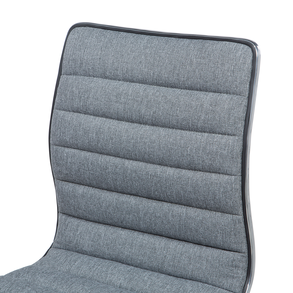 BARHOCKER 2er-Set Polsterbezug Grau Lucerne - Grau, Textil/Metall (40/116/39cm) - Beliani