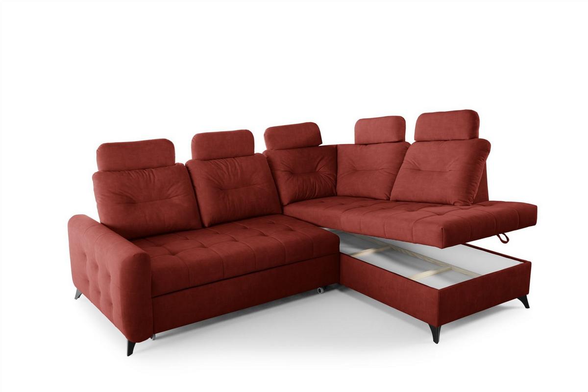 ECKSOFA Wendie - Rot, Holzwerkstoff/Textil (250/200cm) - Fun Möbel