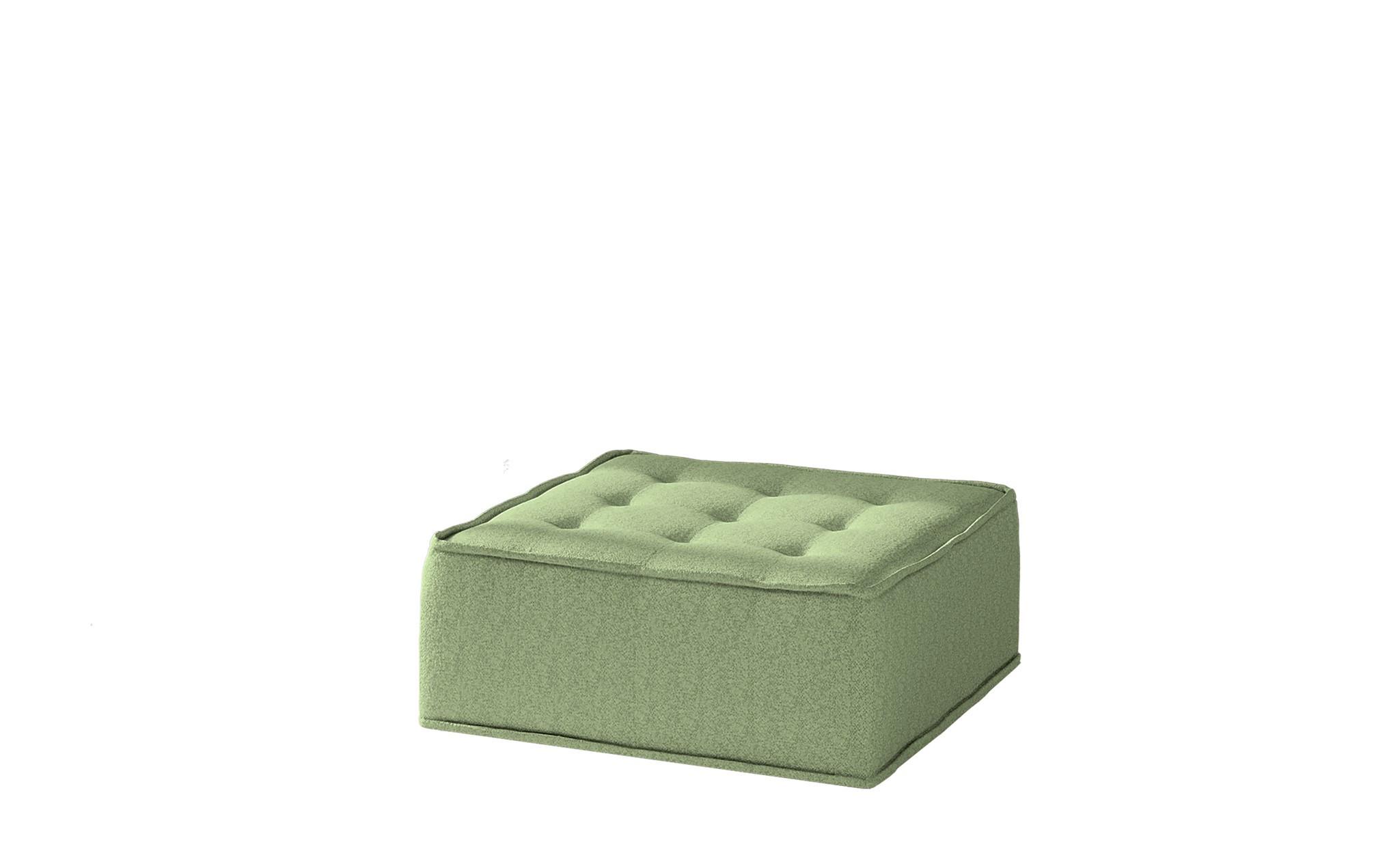 POLSTERHOCKER Sande In Alpine - Hellgrün, Holzwerkstoff/Textil (90/38/90cm) - Fun Möbel
