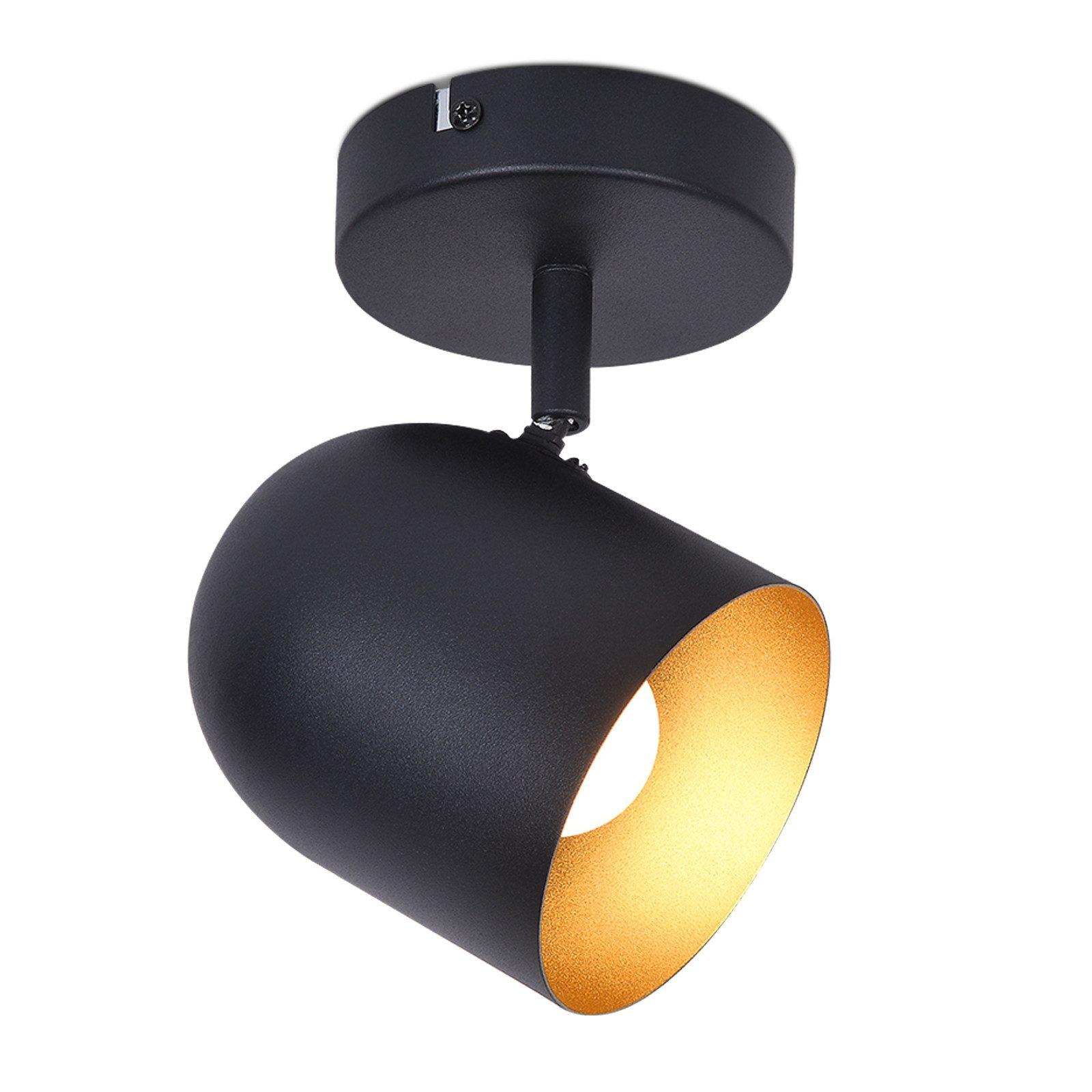 DECKENSTRAHLER Gera 1-flammig 10/10/21 cm - Schwarz, Metall (10/10/21cm) - Nettlife