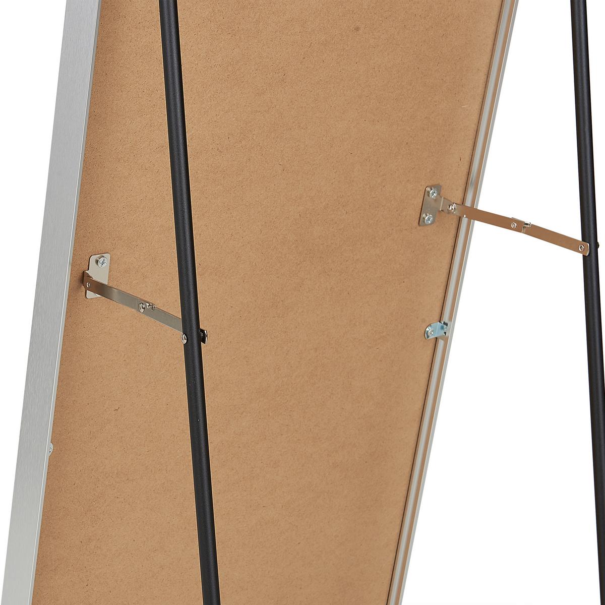 STEHSPIEGEL silber 36/150 cm Bagnolet - Silberfarben, Metall (36/150/40cm) - Beliani
