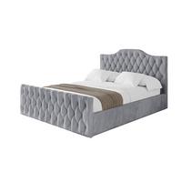 POLSTERBETT mit Bettkasten, Fußteil und Lattenrost, Boxbett mit Matratze H3/H4 - FALIO-Z 120x200 Hellgrau - Hellgrau, Holzwerkstoff/Textil (120/200cm) - ALTDECOR