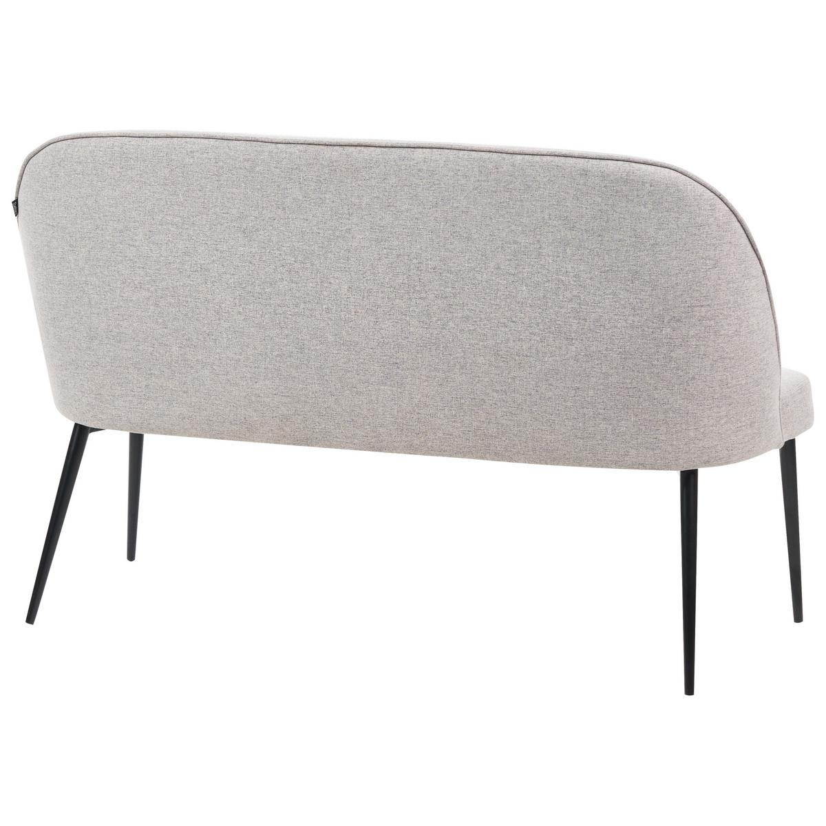 2-SITZER-KÜCHENSOFA hellgrau Osby - Schwarz/Grau, Textil (130/85/49cm) - Beliani
