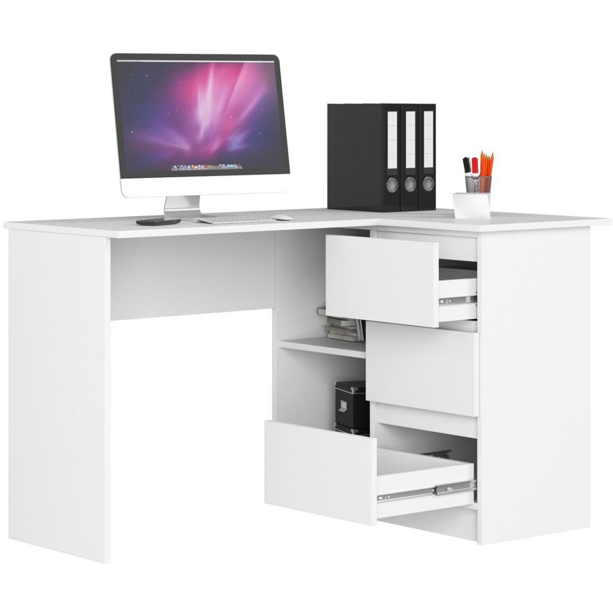 SCHREIBTISCH Weiß 77/124/85 - Weiß, Holzwerkstoff (153/54/77cm) - RAUMHIRSCH FURNITURE