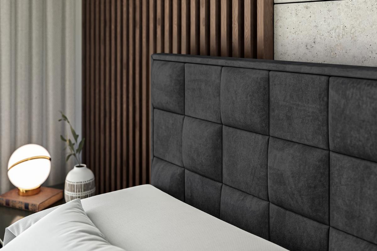 BOXBETT ZAFIRA - 180x200 - H4 - Schwarz - Schwarz, Holzwerkstoff (180/200cm) - ALTDECOR