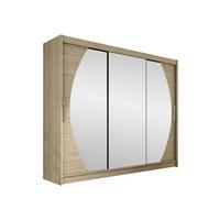 KLEIDERSCHRANK Aston V - Silberfarben/Sonoma Eiche, Holzwerkstoff/Kunststoff (250/215/58cm) - MIRJAN24