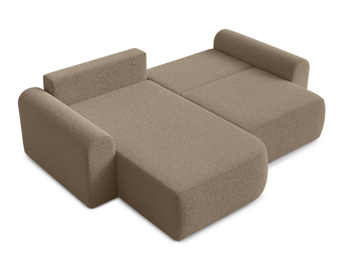 ECKSOFA L Form Otterton Braun 250/180/95 cm Links mit Schlaffunktion - Schwarz/Braun, Kunststoff/Textil (180/250cm) - AX Living