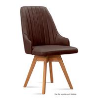 ESSZIMMERSTUHL drehbar (6er-Set) Dotti 52x91x60 Eiche geölt/Braun - Eichefarben/Braun, Kunststoff (60/91/52cm) - 58aufmkessel