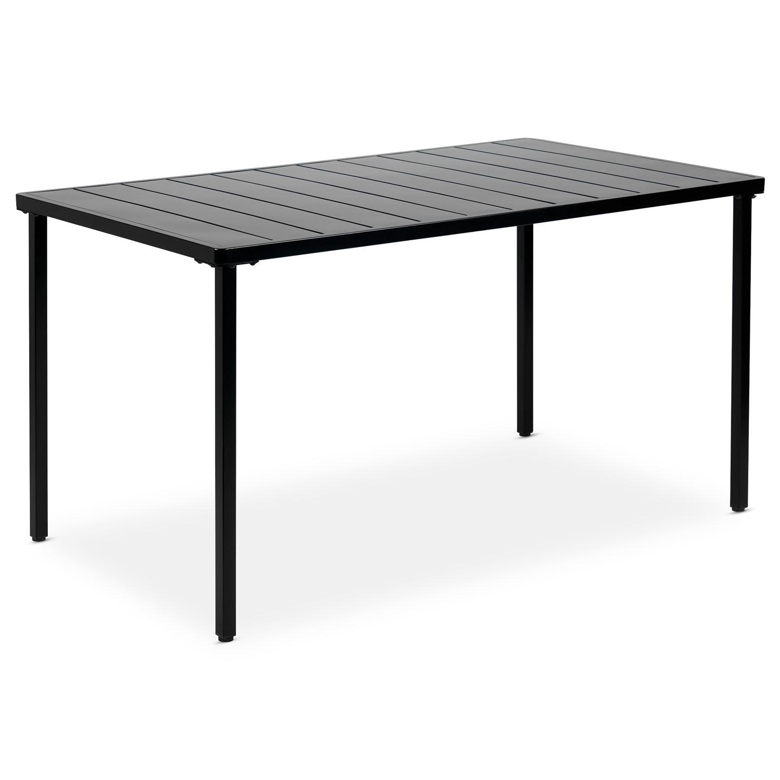 GARTENTISCH AZALEA schwarz - Schwarz, Metall (80/140/75cm) - IDIMEX
