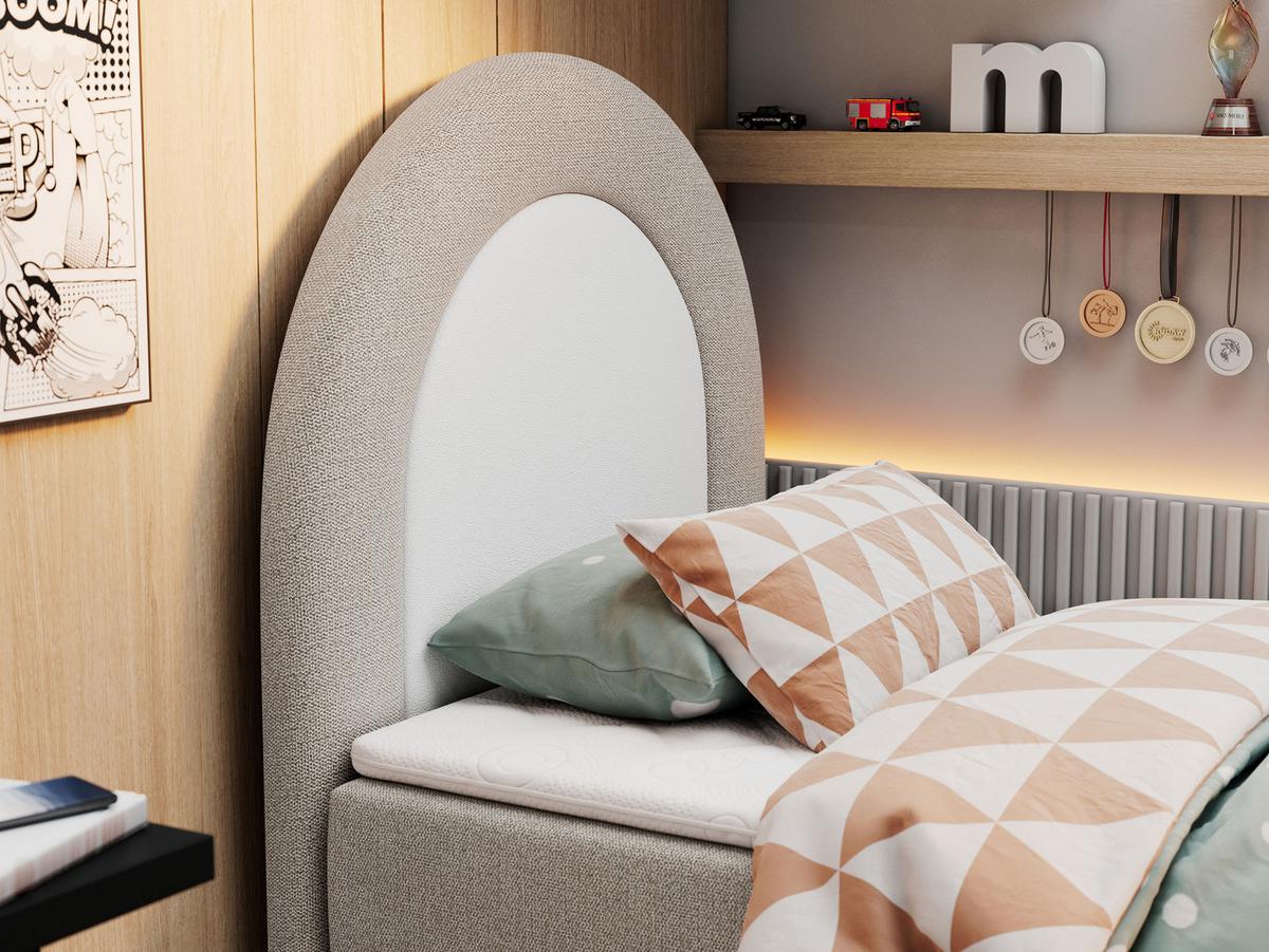 BOXBETT NEST 90/180 Beige Struktur - H3 - Beige, Holz/Textil (90/180cm) - MKS