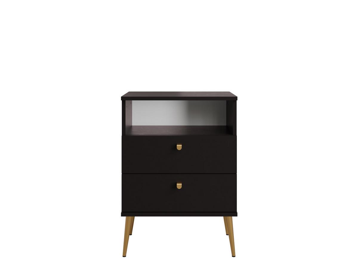 NACHTTISCH Schwarz 50/69,5/33,9 - Schwarz, Holzwerkstoff (50/70/34cm) - RAUMHIRSCH FURNITURE