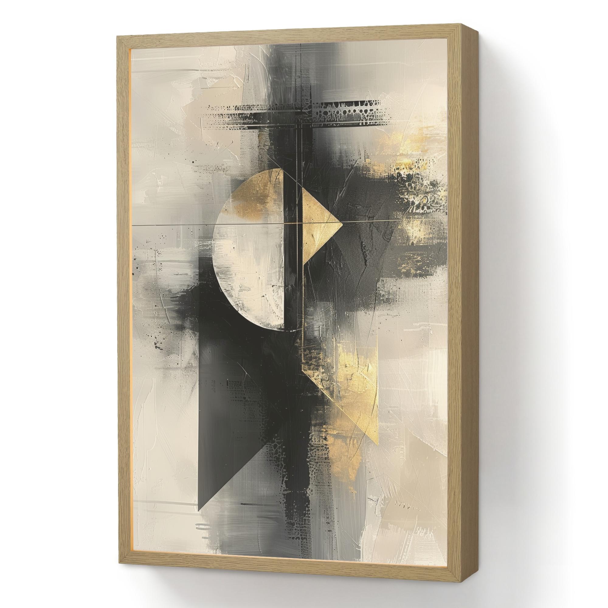 WANDLEUCHTE MIT AKKU Abstrakt - Schwarz - Farbe - Modern 40x60 cm - Grau, Holzwerkstoff (40/60/8cm) - OnlyWow