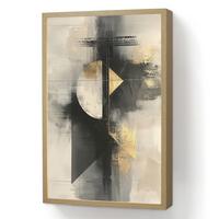 WANDLEUCHTE MIT AKKU Abstrakt - Schwarz - Farbe - Modern 40x60 cm - Grau, Holzwerkstoff (40/60/8cm) - OnlyWow