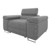 SESSEL Torezio - Hellgrau, Holz/Textil (134/90/102cm) - MIRJAN24