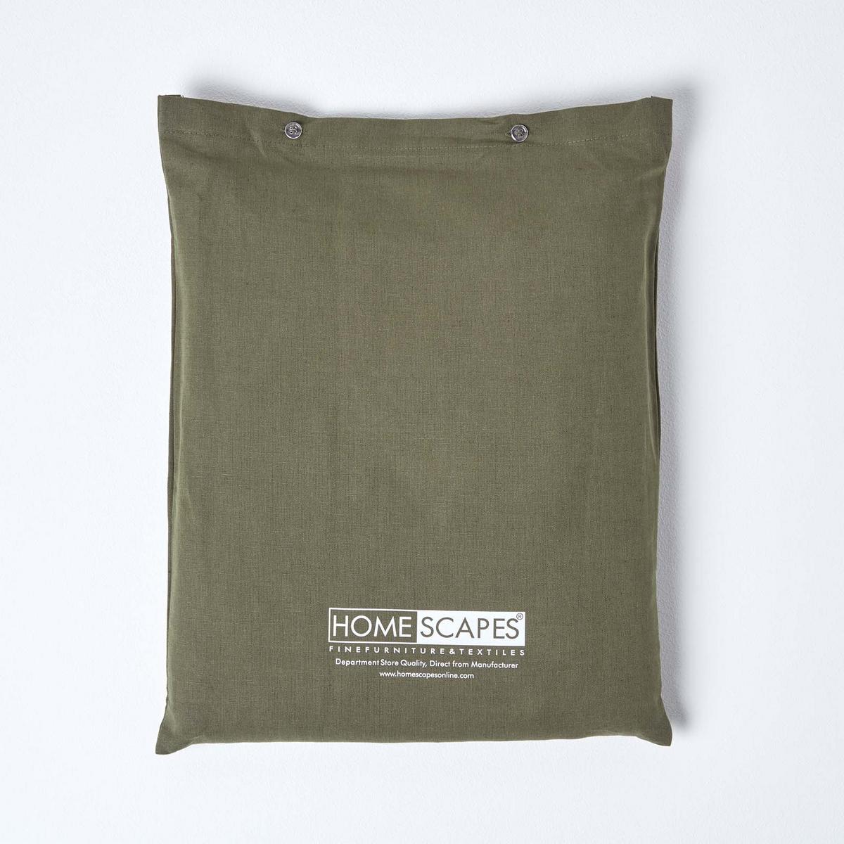 LEINEN-BETTLAKEN ohne Gummizug aus 60% Leinen & 40% Baumwolle - Olivgrün, Textil (240/275cm) - Homescapes