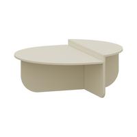 COUCHTISCH Tondesdaslo 90/90/35 cm - Creme, Holzwerkstoff (90/90/35cm) - [en.casa]