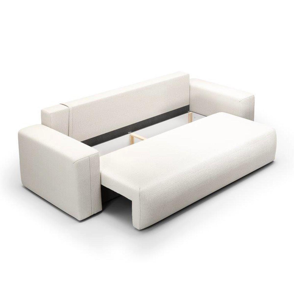 SOFA Bliss 3 Sitzplätze Gebrochenes Weiß - Weiß, Holz (252/72/97cm) - Petits-meubles