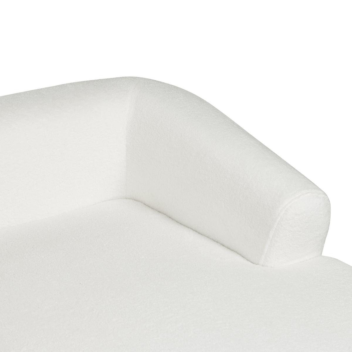 3-SITZER-ECKSOFA aus Bouclé weiß rechtsseitig Svansele - Weiß, Textil (278/174cm) - Beliani