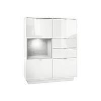 HIGHBOARD Metro Einsatz in Beton Oxid Optik - Hellgrau, Holzwerkstoff (103/123/37.5cm) - Vladon