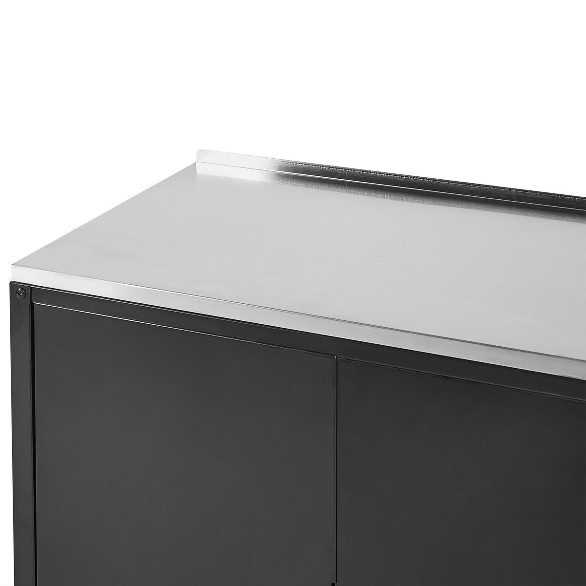 SCHRANK Schwarz Vilama - Silberfarben/Schwarz, Metall - Beliani
