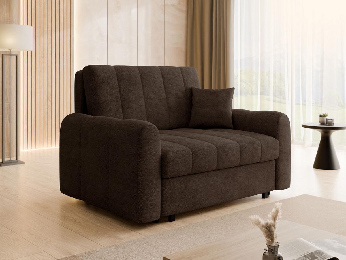 SCHLAFSOFA Viva Moon II - Schwarz/Braun, Holz/Metall (148/85/98cm) - MIRJAN24