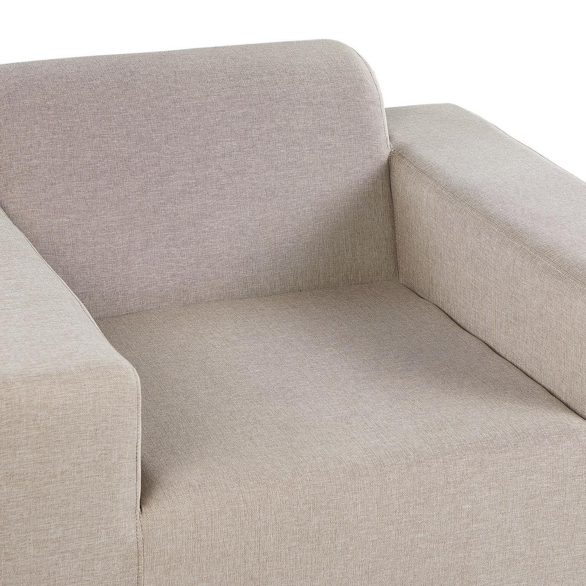 GARTENSESSEL 2er-SET beige/weisses Gestell Rovigo - Beige/Weiß, Textil (105/68/84cm) - Beliani