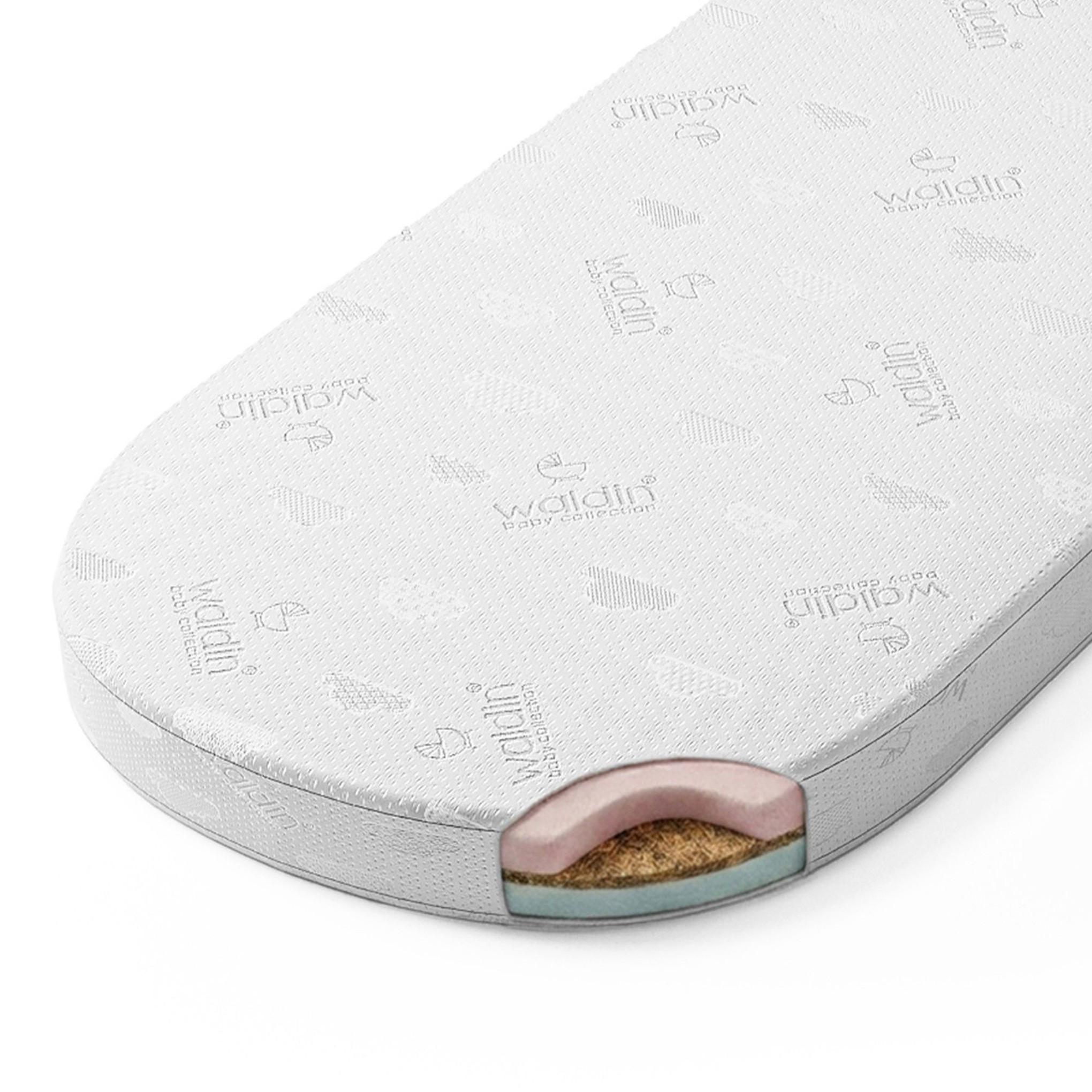 BABY Kokosmatratze 7in1 oval - Weiß, Naturmaterialien/Textil (73/125cm) - waldin