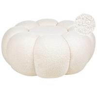 POUF Weiß Beaufort - Creme, Textil (60/27/60cm) - Beliani
