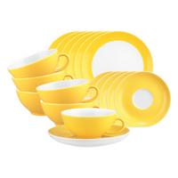 TEESERVICE Liberty Pure Colors Yellow Glow 18-tlg. - Gelb, Keramik (2/2/2cm) - Seltmann Weiden