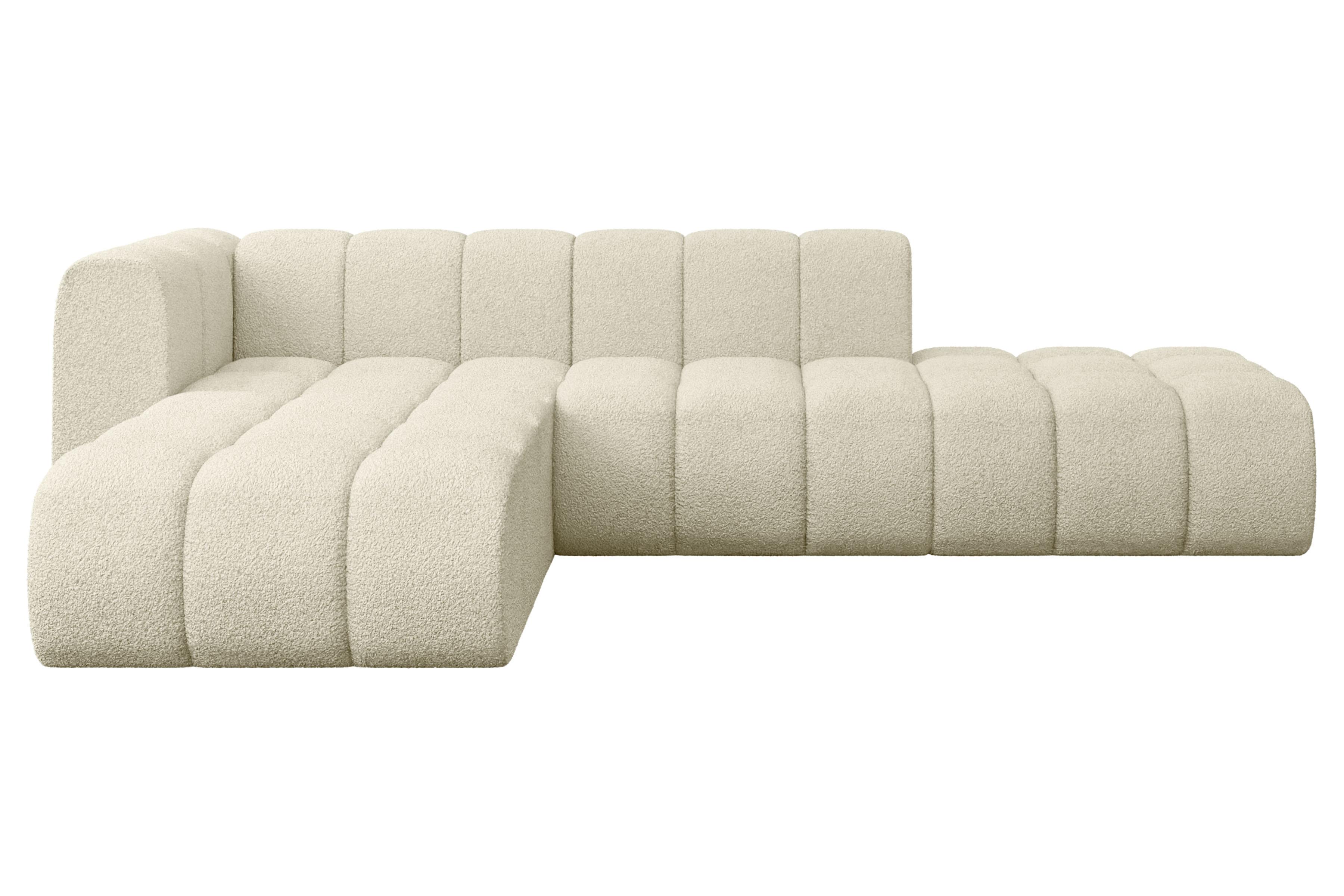 ECKSOFA modulares Sofa Zuvon-L1 - 296x177x70 cm Beige - Beige, Holzwerkstoff/Textil (296/177cm) - ALTDECOR