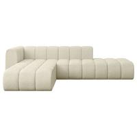 ECKSOFA modulares Sofa Zuvon-L1 - 296x177x70 cm Beige - Beige, Holzwerkstoff/Textil (296/177cm) - ALTDECOR