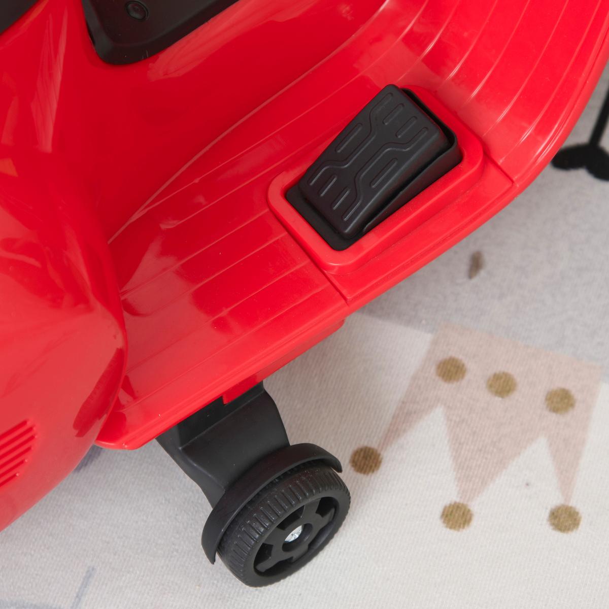 VESPA Elektromotorrad Kindermotorrad Elektrofahrzeuge 1,5 bis 3 Jahren Rot - Rot, Metall (66.5/38/52cm) - HOMCOM