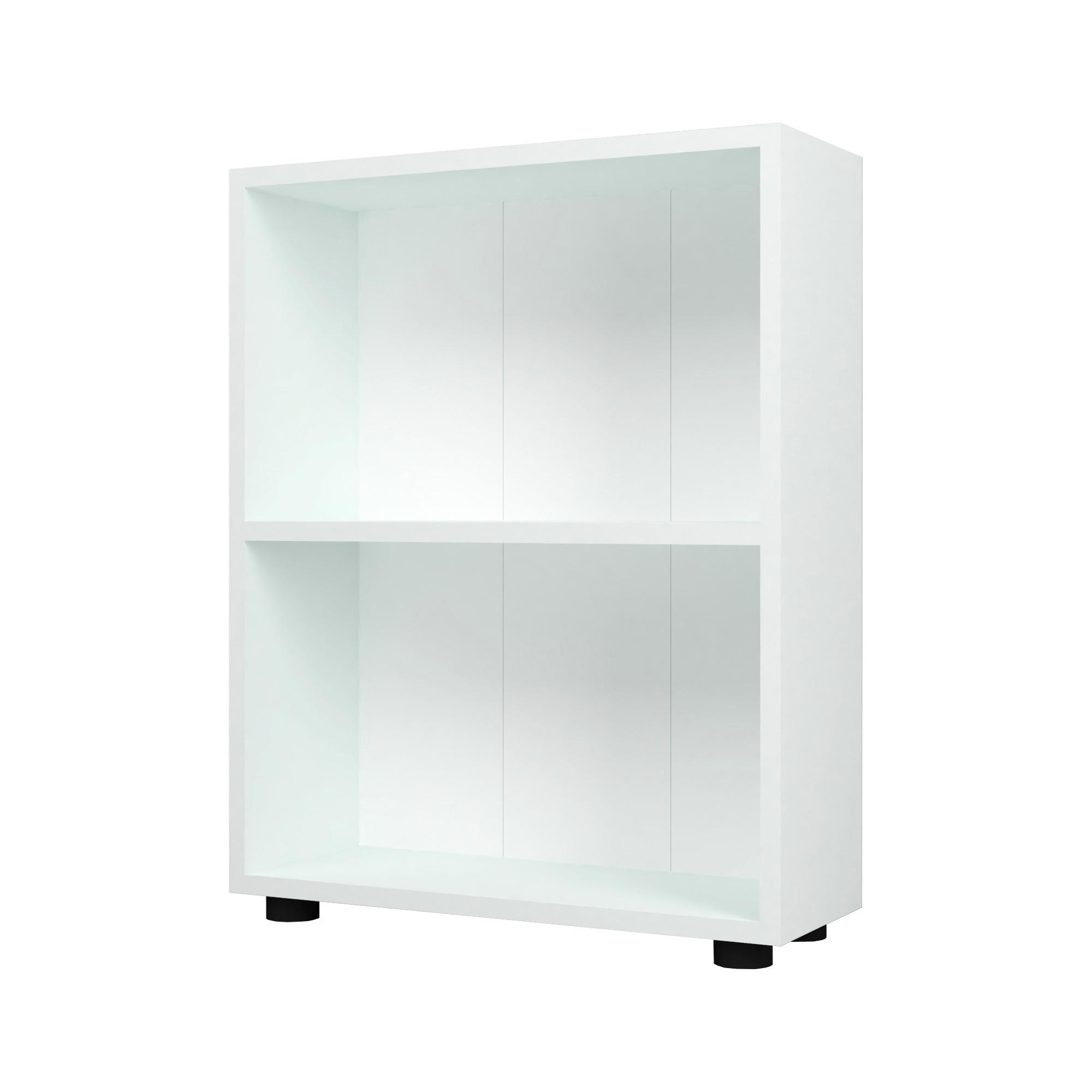 BÜCHERREGAL Vara - Weiß, Holzwerkstoff (55/72/20cm) - [en.casa]