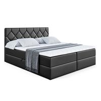 BOXBETT mit Matratze H3 und Lattenrost - CATOR - 180 x 200 Schwarz Hochglanz - Schwarz Hochglanz, Holzwerkstoff (180/200cm) - ALTDECOR