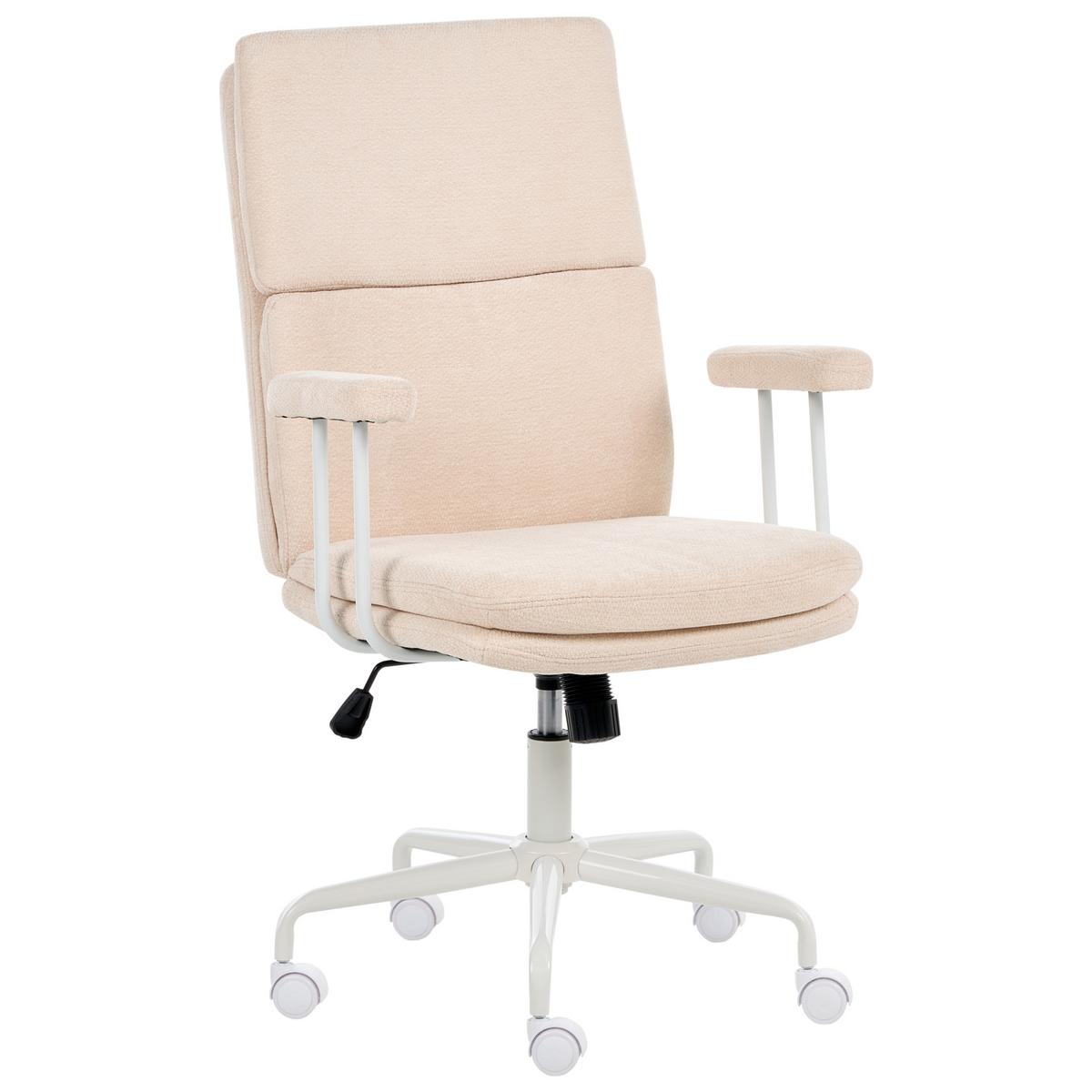 BÜROSTUHL Stoff Hellbeige Vero - Beige, Textil (62/100/65cm) - Beliani