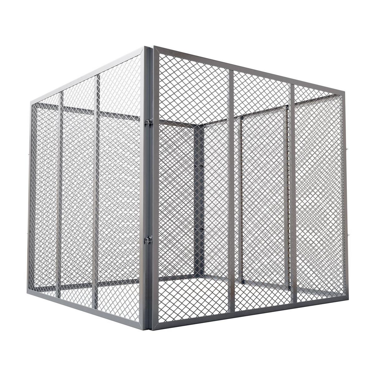 KOMPOSTER Metall silber 450L - Silberfarben, Metall (80/70/80cm) - Juskys