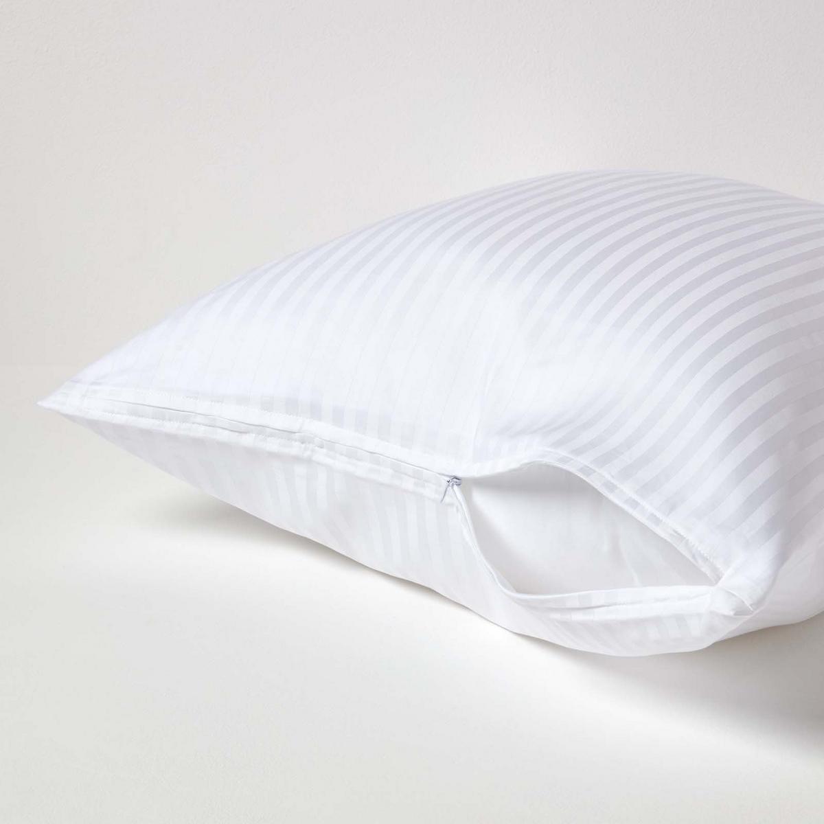 KISSENBEZUG Damast, Ägyptische Baumwolle, Fadendichte 330 - Weiß, Textil (60/60cm) - Homescapes