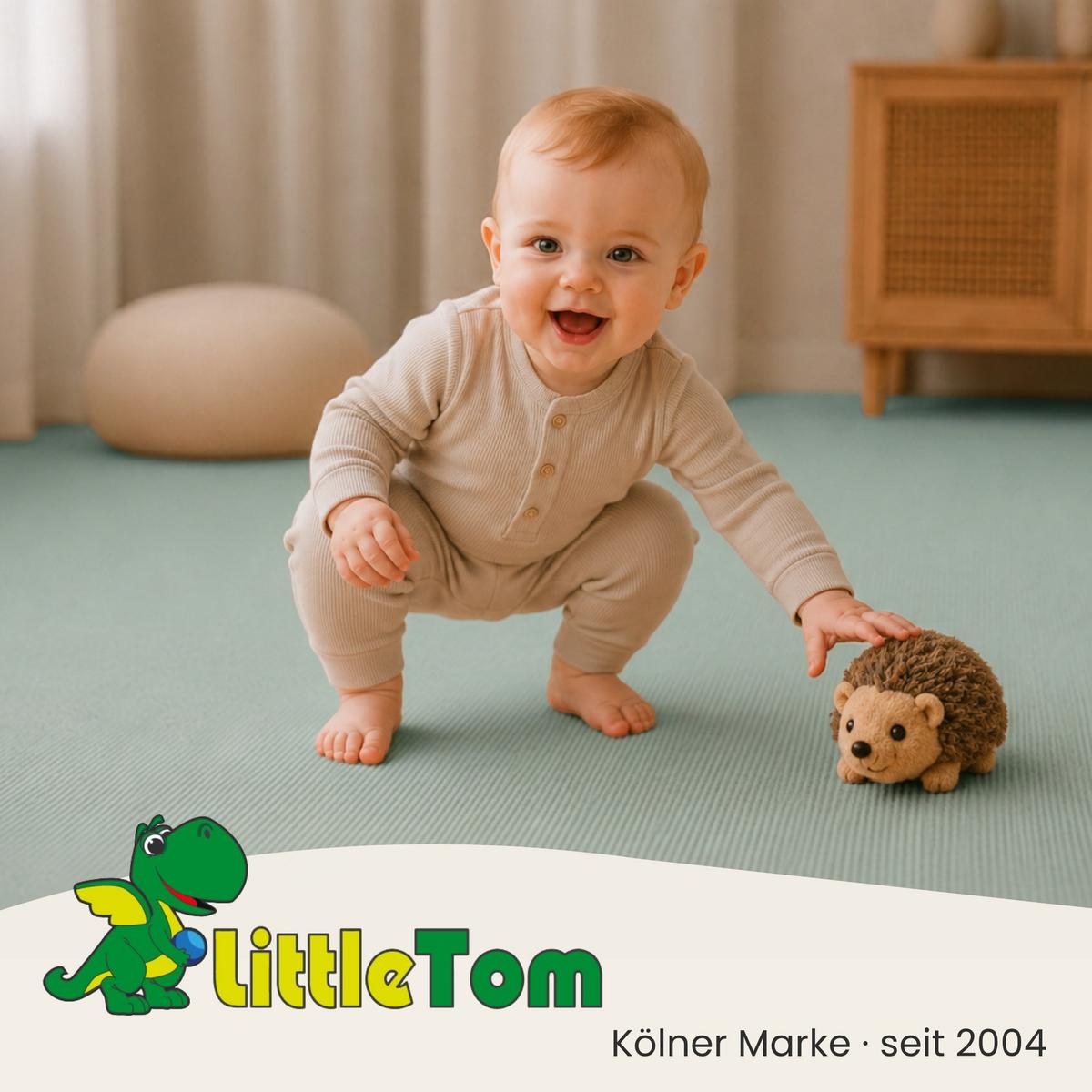 SPIELMATTE ab Null - 90 cm Baby Puzzlematte Mint - Mintgrün, Kunststoff (30/30cm) - Littletom