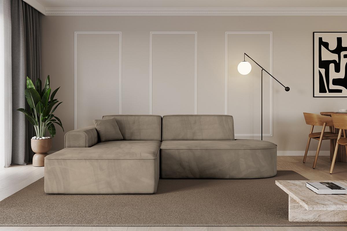 ECKSOFA Ottomane Links IREA-L1-v3 - 234x171x79 cm Braun - Braun, Holzwerkstoff/Textil (234/171cm) - ALTDECOR