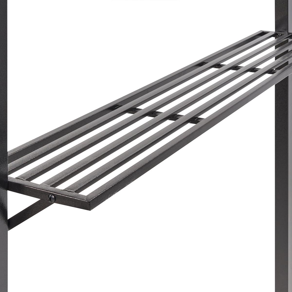 PAVILLON Stahl dunkelgrün 240/148 cm Naro - Schwarz/Grün, Metall (240/245/148cm) - Beliani