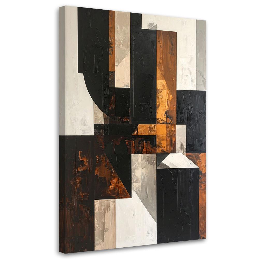 LEINWANDBILD 3D und geometrisch 40x60cm - Braun, Textil (40/60cm) - Feeby
